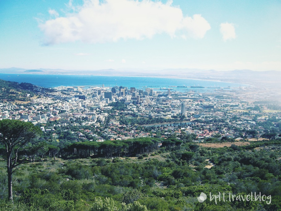 View from the Table Mountain base station, Cape Town.