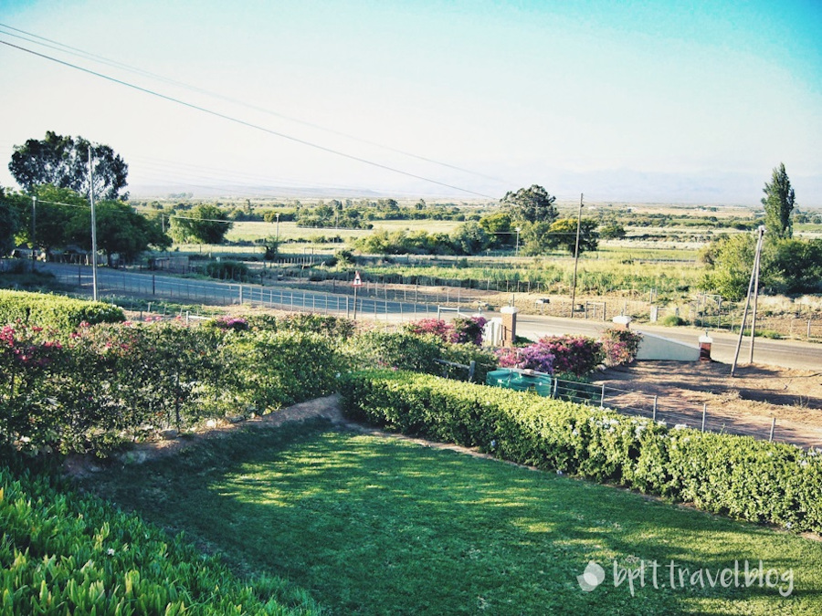 The view from the front lawn of La Plume, Garden Route.