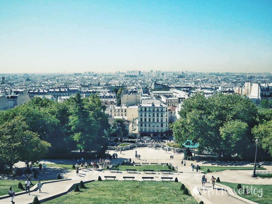 The view of Paris city from the Sacré-Cœur.
