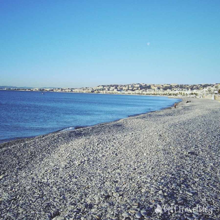 The pebbles beach in Nice.