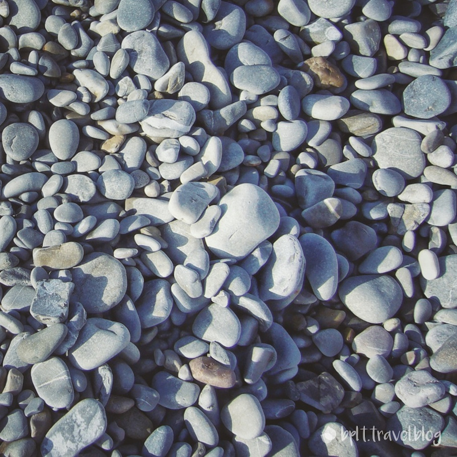 The pebbles beach in Nice.