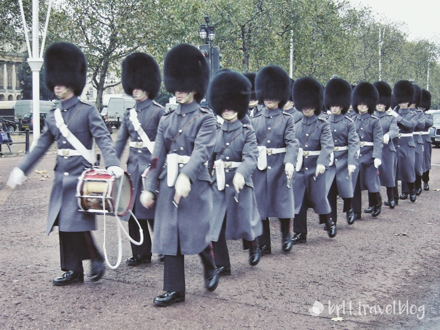 Changing of the Guard at Buckingham Palace, London.