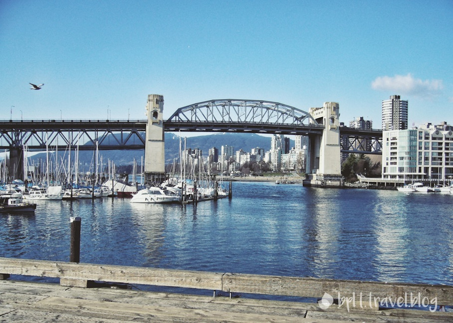 The Granville Bridge that leads into Granville Island, Vancouver.