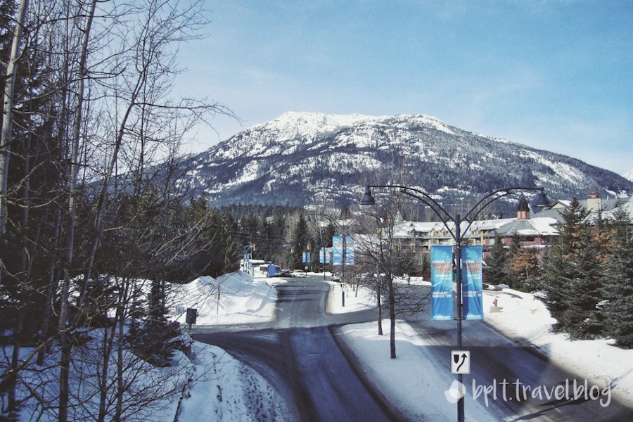 Snow-covered landscape at Whistler, Vancouver.