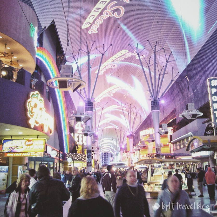 Fremont Street in Las Vegas, USA.