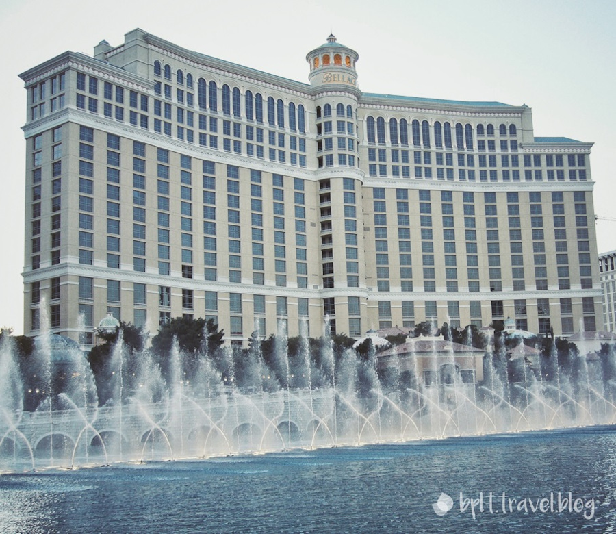 The Fountains of Bellagio on the Las Vegas Strip, USA.