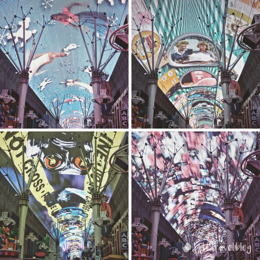 The Viva Vision Light Show on Fremont Street, Las Vegas, USA.