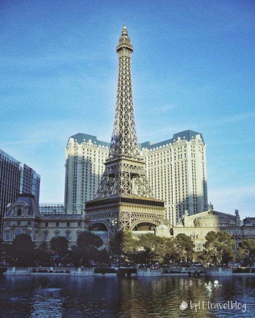 The half-scale Eiffel Tower at the Paris Las Vegas, USA.