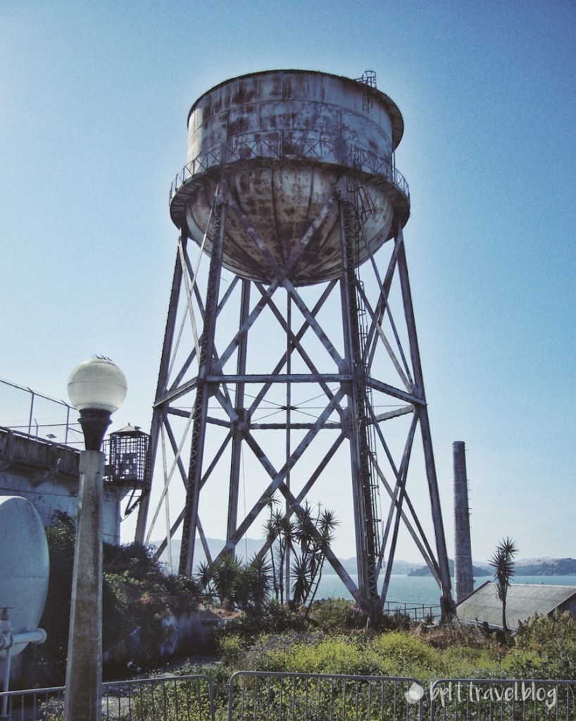 The Water Tower on Alcatraz Island, San Francisco, USA.