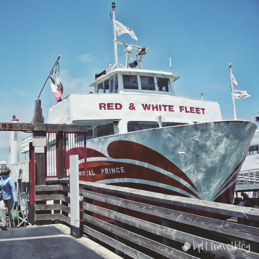 Red & White Fleet tour boat in San Francisco, USA.