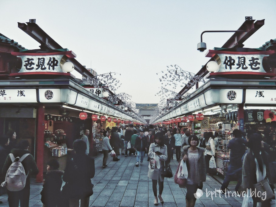 Nakamise-dori in Tokyo, Japan.